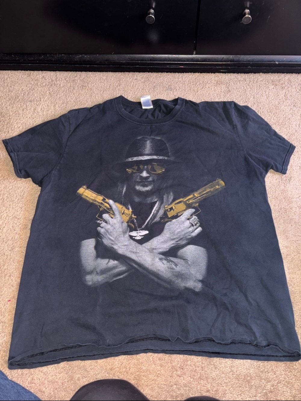 Gildan Softstyle Black T-Shirt - XL Crew Neck